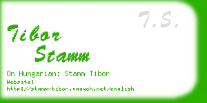 tibor stamm business card